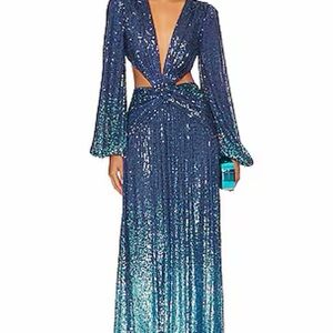PatBO Alessandra Ambrioso Ombre Sequin
Gown in High Tide. Size Small NWT